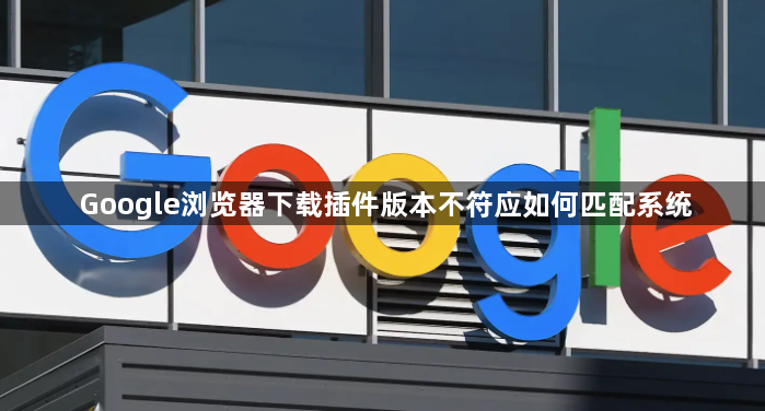 Google浏览器下载插件版本不符应如何匹配系统1