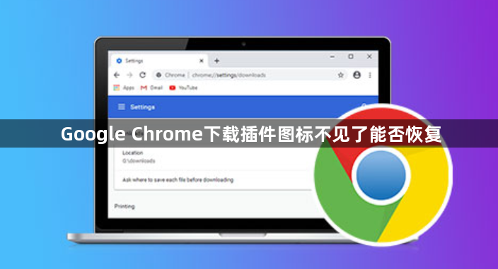 Google Chrome下载插件图标不见了能否恢复1