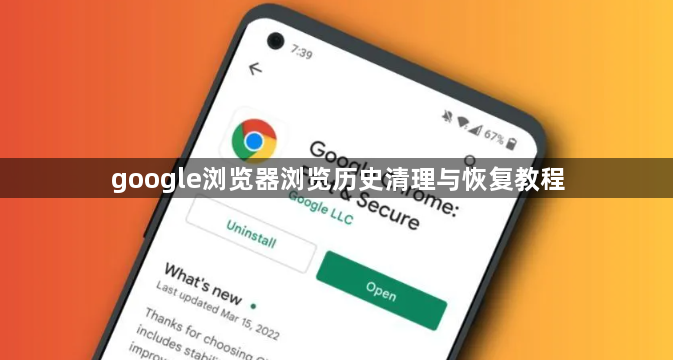 google浏览器浏览历史清理与恢复教程1