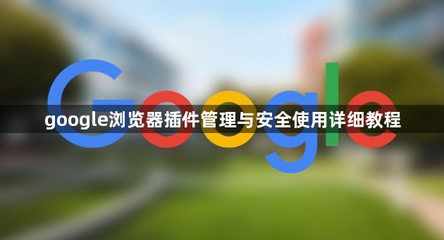 google浏览器插件管理与安全使用详细教程1