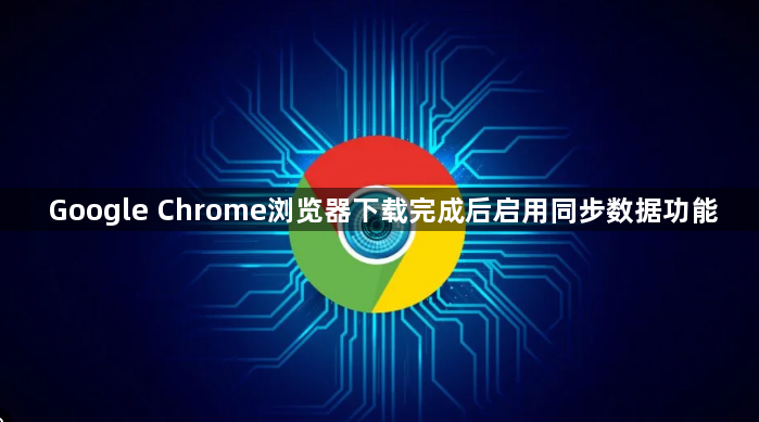 Google Chrome浏览器下载完成后启用同步数据功能1
