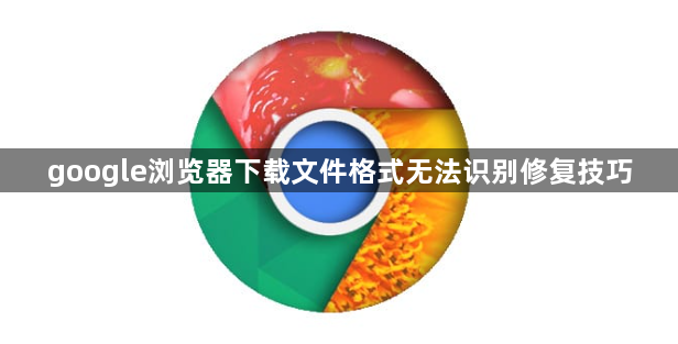 google浏览器下载文件格式无法识别修复技巧1