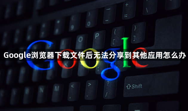 Google浏览器下载文件后无法分享到其他应用怎么办1