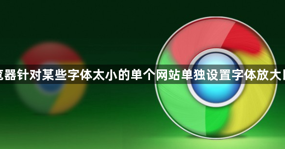 谷歌浏览器针对某些字体太小的单个网站单独设置字体放大比例方法1