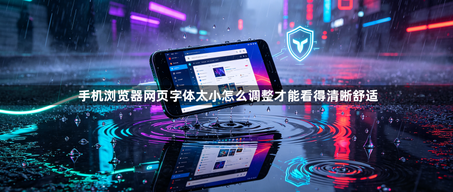 手机浏览器网页字体太小怎么调整才能看得清晰舒适1