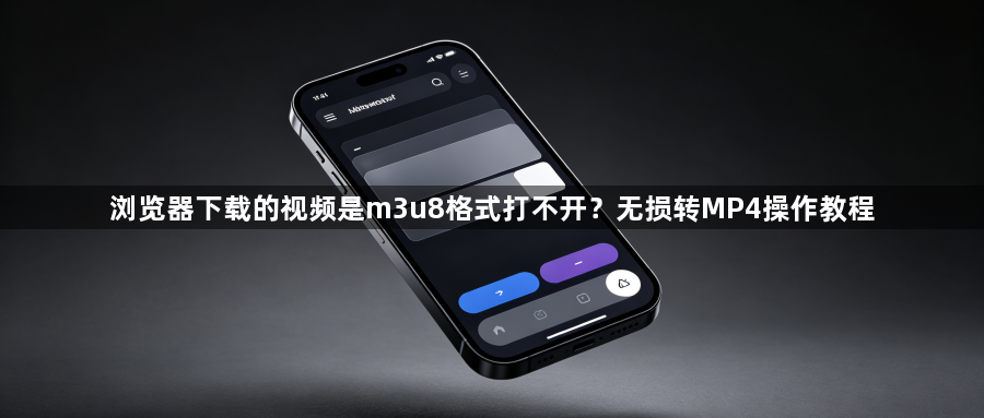 浏览器下载的视频是m3u8格式打不开？无损转MP4操作教程1