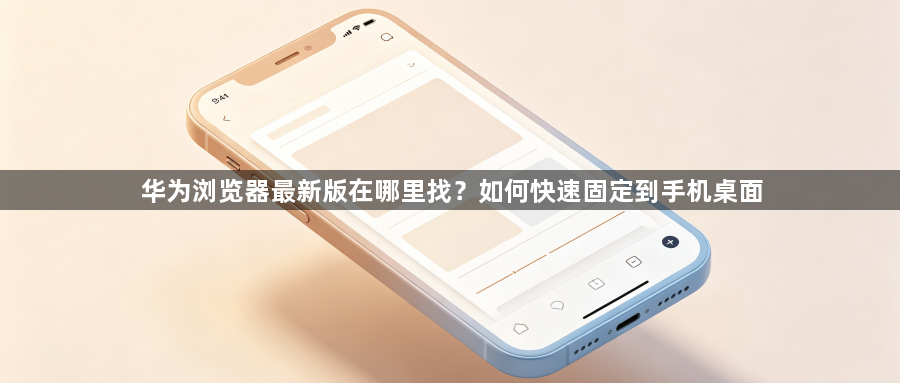 华为浏览器最新版在哪里找？如何快速固定到手机桌面1