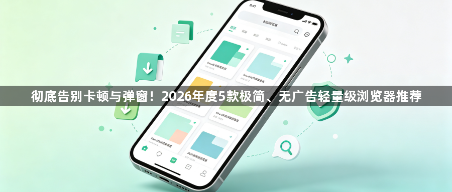 彻底告别卡顿与弹窗！2026年度5款极简、无广告轻量级浏览器推荐1