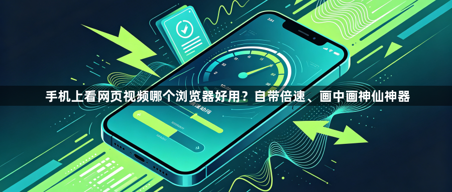 手机上看网页视频哪个浏览器好用?自带倍速、画中画神仙神器1
