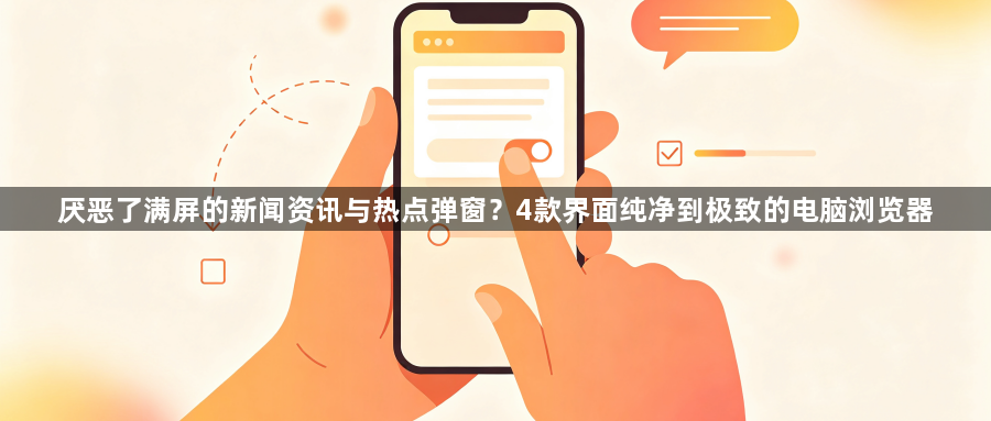 厌恶了满屏的新闻资讯与热点弹窗？4款界面纯净到极致的电脑浏览器1