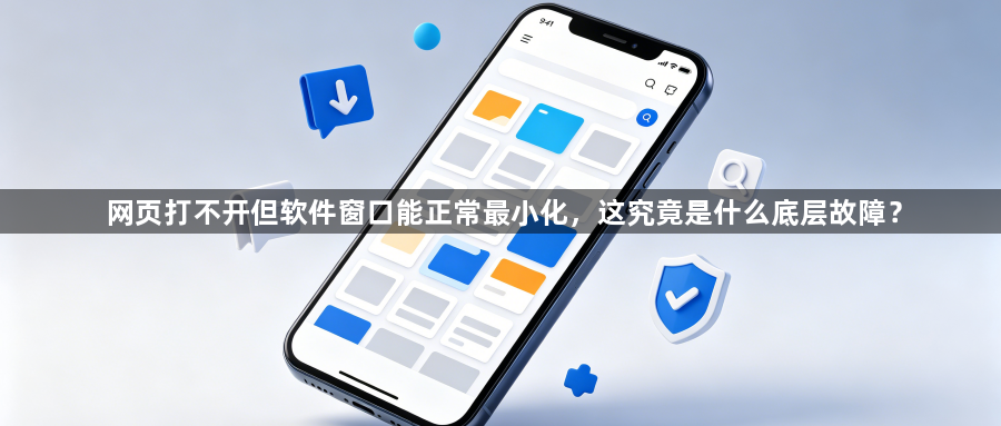 网页打不开但软件窗口能正常最小化，这究竟是什么底层故障？1