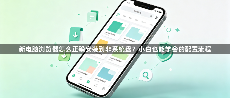 新电脑浏览器怎么正确安装到非系统盘？小白也能学会的配置流程1