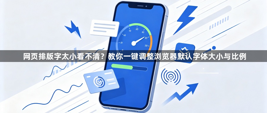 网页排版字太小看不清？教你一键调整浏览器默认字体大小与比例1