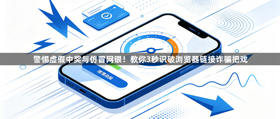 警惕虚假中奖与仿冒网银！教你3秒识破浏览器链接诈骗把戏1
