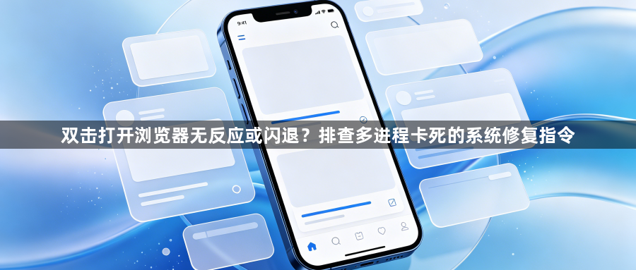 双击打开浏览器无反应或闪退?排查多进程卡死的系统修复指令1